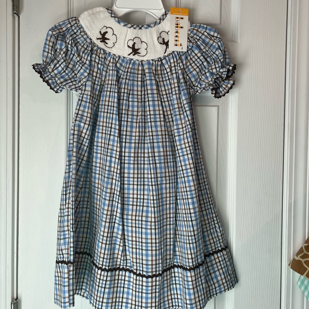 Smocked Cotton dress NWT SIZE 2
